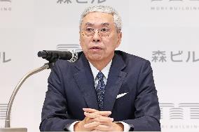 Mori Building: Press Conference on the Change of President